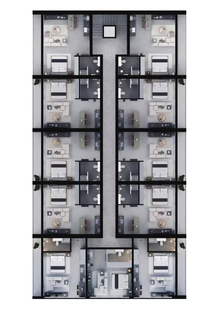 3-4 floors XO Pandawa Apartments plans