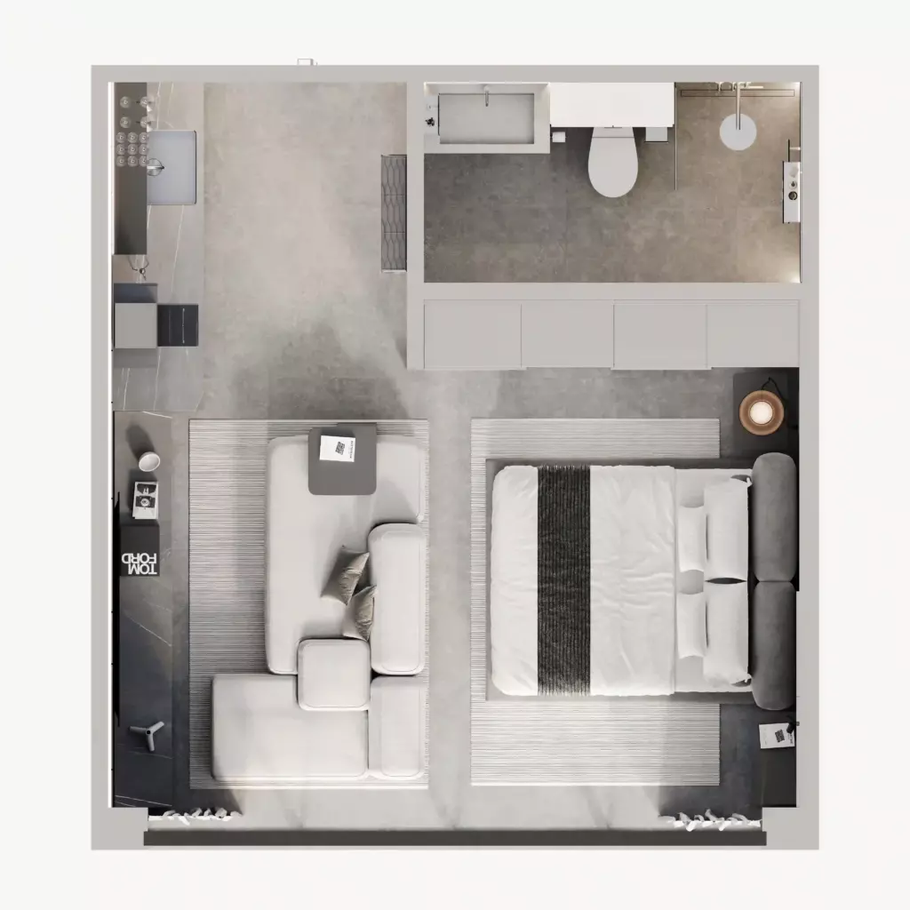 XO Pandawa Apartments plans 25 m2
