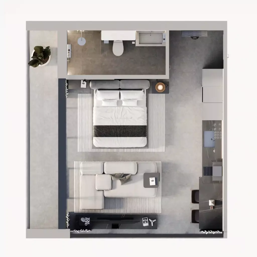 XO Pandawa Apartments plans 31 m2