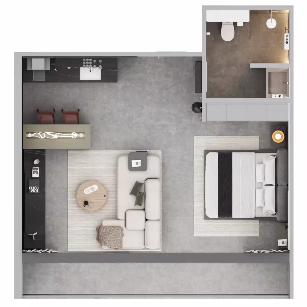 XO Pandawa Apartments plans 37 m2