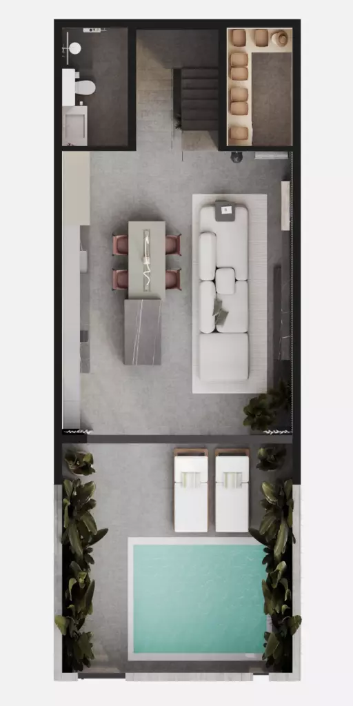 XO Pandawa villas plan (1floor)