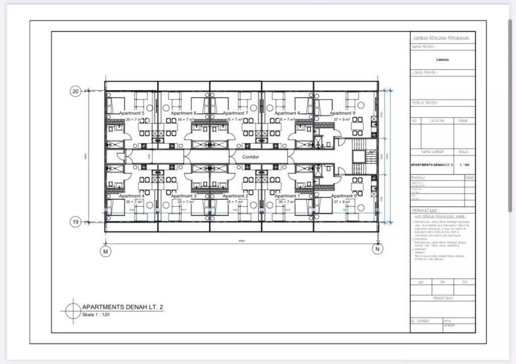 xo canggy apartment plan